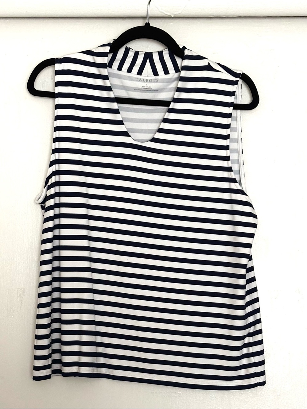 Talbots Effortless Jersey Shell Stripe Size Large